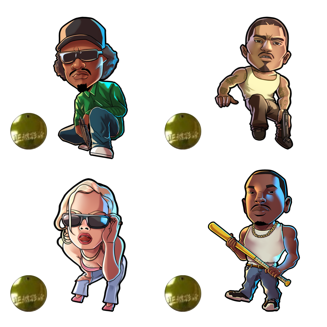 JP CHIBI GTA PIN PACK