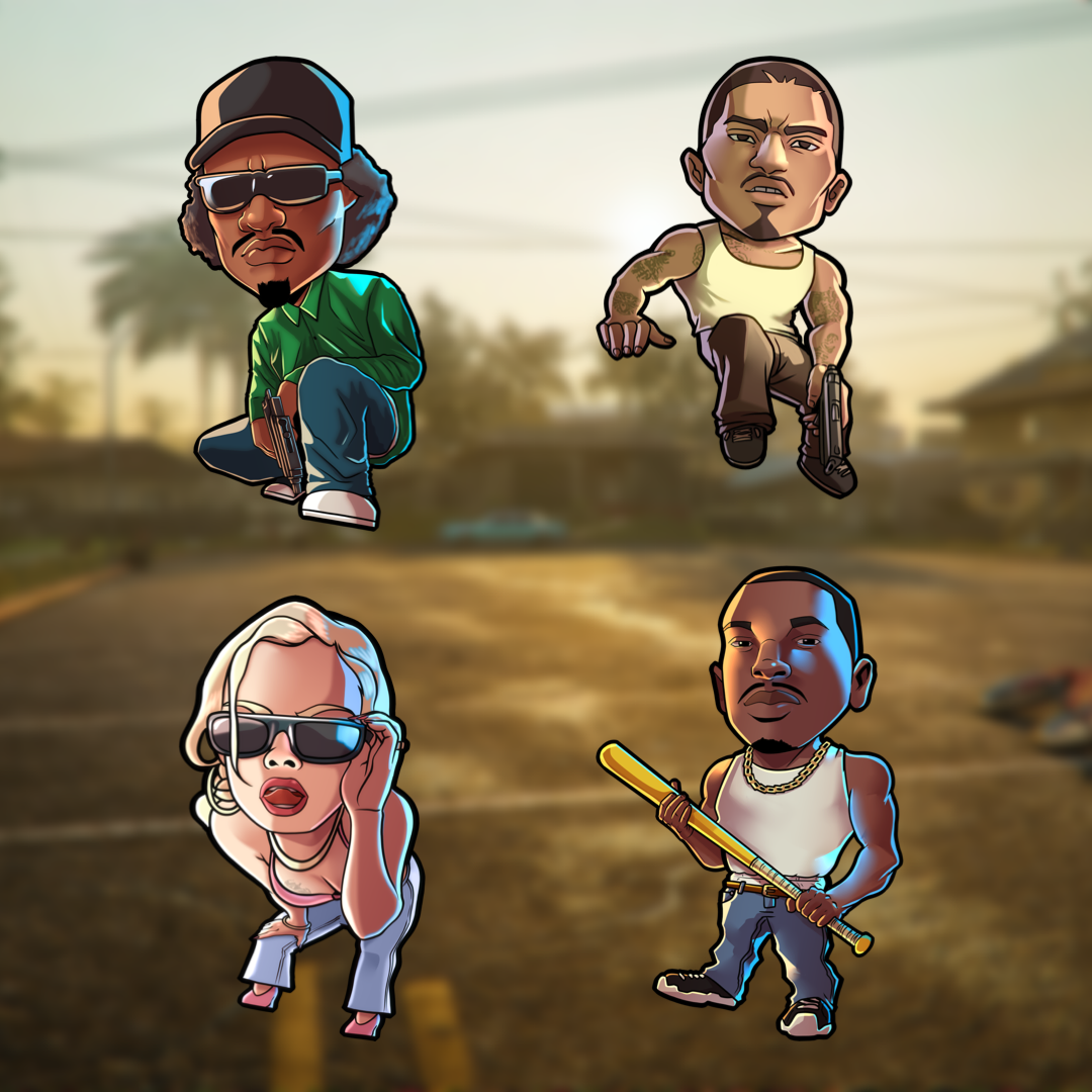 JP CHIBI GTA PIN PACK