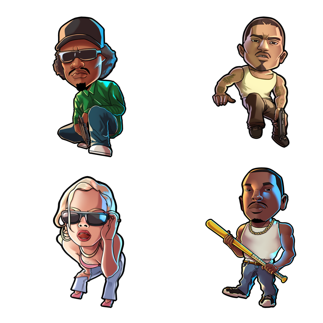 JP CHIBI GTA PIN PACK